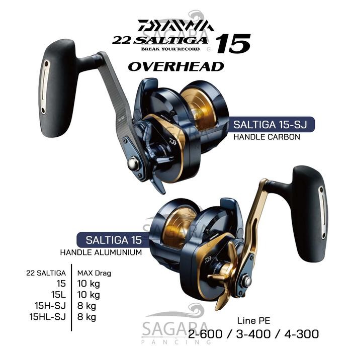 Reel OH Daiwa Saltiga 15 15L 15HL-SJ 15H-SJ Reel Over Head