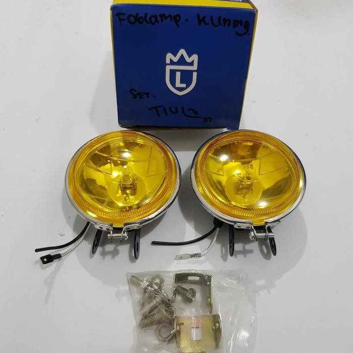Lampu Sorot /Lampu Tembak/Fog Lamp Halogen 24V/100W H3 Bulat 3" Kuning Kode 007
