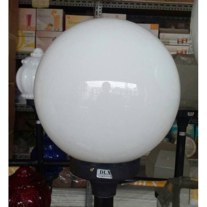 PREMIUM Lampu taman bulat 30cm kaca dlx