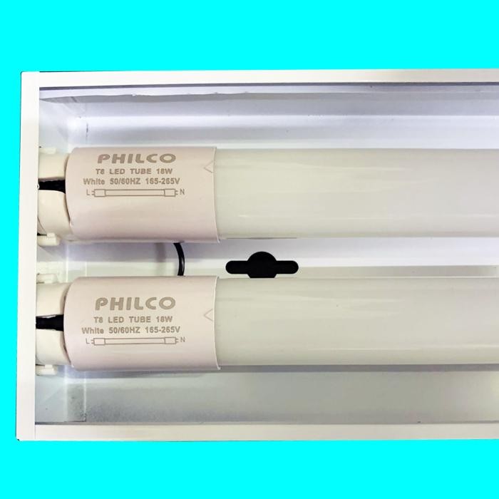 RM Outbow Kisi 2x18 120cm Kap rm kisi 2 x 18 120 cm Lampu LED Komplit