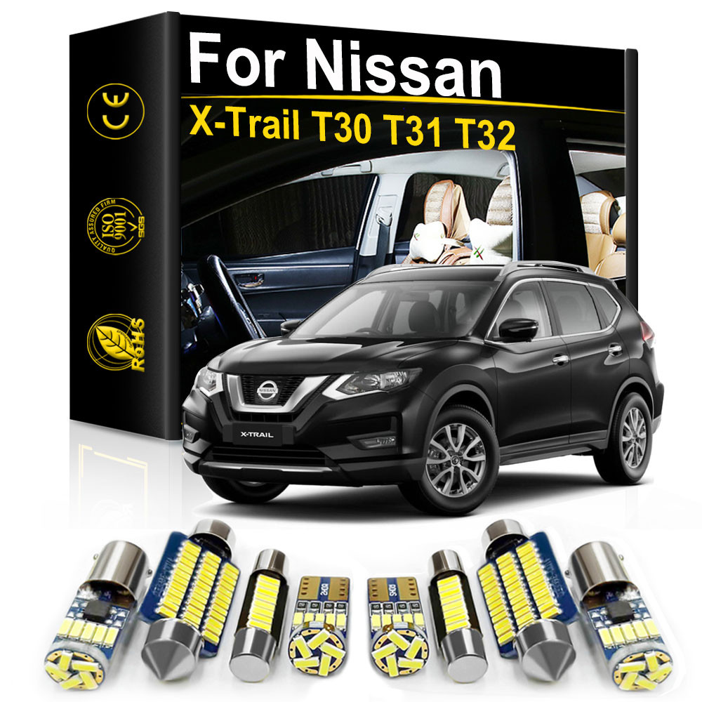 Untuk Nissan XTrail X Trail T32 T31 T30 2002-2020 Lampu LED Interior Mobil Lampu Pelat Nomor Bagasi 