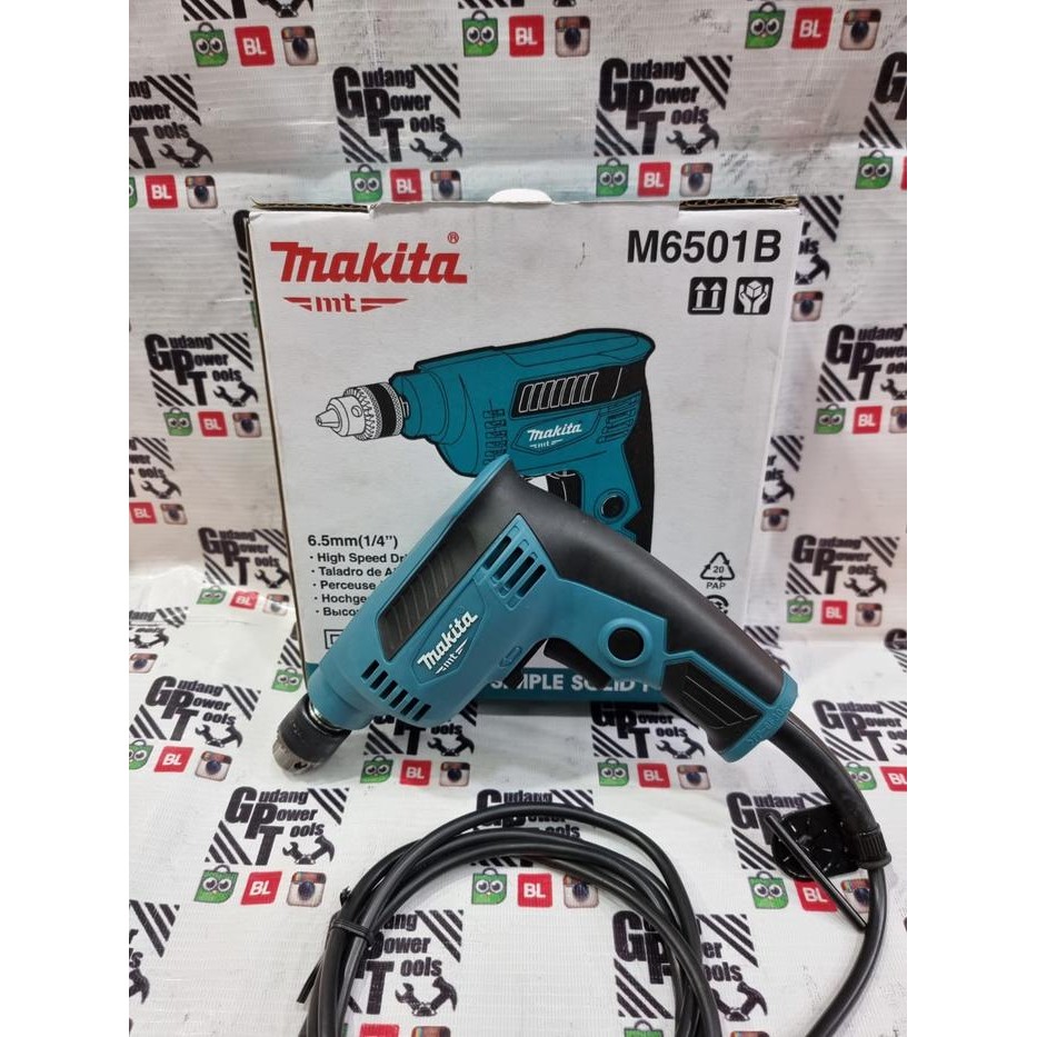 Mesin Bor Besi Kayu Mesin Bor Tangan 6.5Mm Makita M6501B M 6501B
