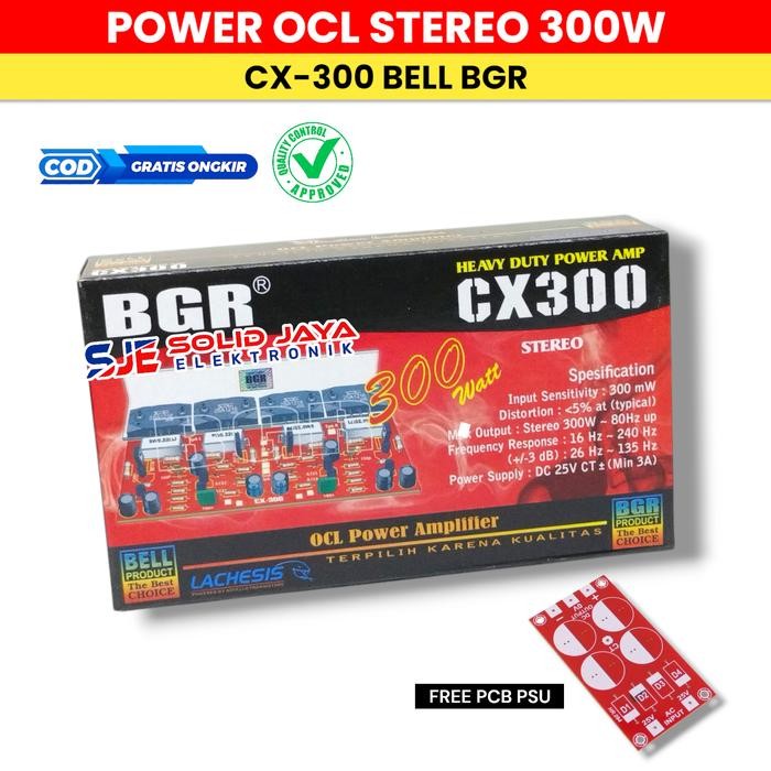 Kit Power Ocl 300W Stereo Cx300 Kit Power Amplifier Ampli Stereo 300 Watt W Tr Sanken 2 Ocl 300W 300