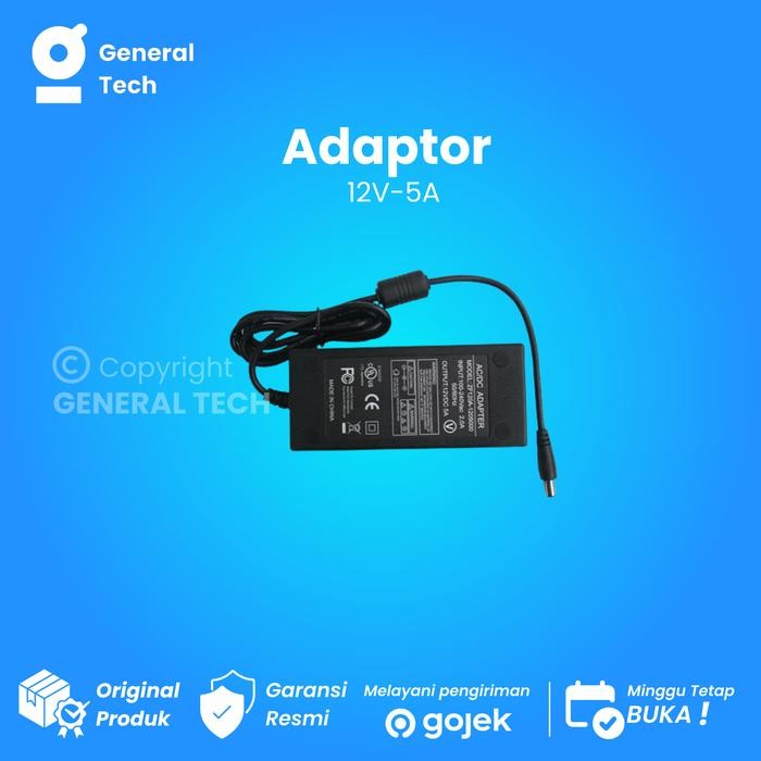 ADAPTOR 12 VOLT 5 AMPERE MURNI