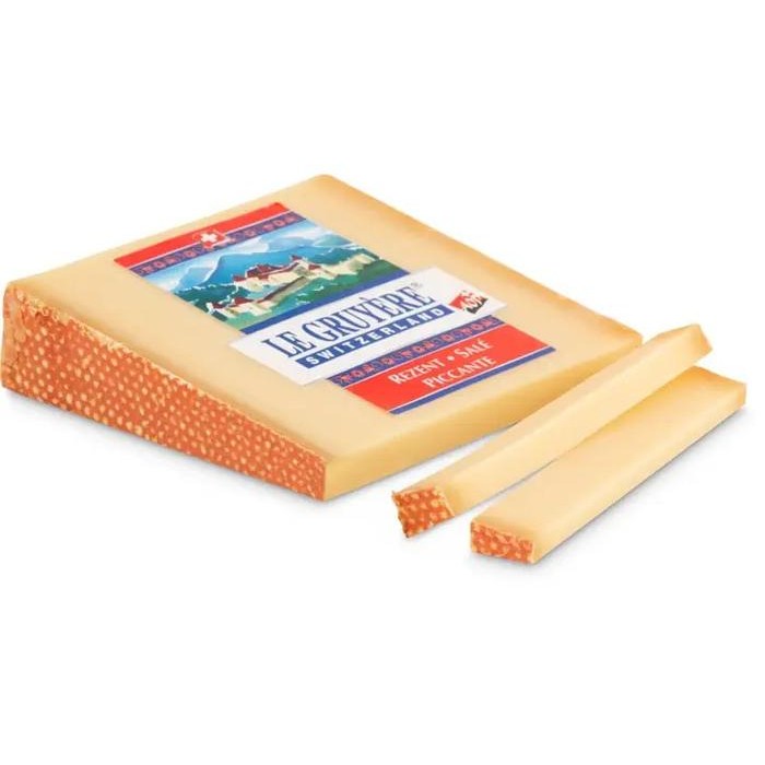 

SWISS Import Le Gruyre AOP Keju keras Swiss penuh lemak dari susu mentah Rasa kuat 250g