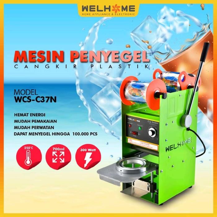 Cup Sealer Penyegel Cup Plastik Welhome C37C39