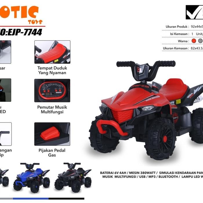 Ready JT Motor Aki ATV Anak EXOTIC EJP 7744 Mini ATV Ada Remote