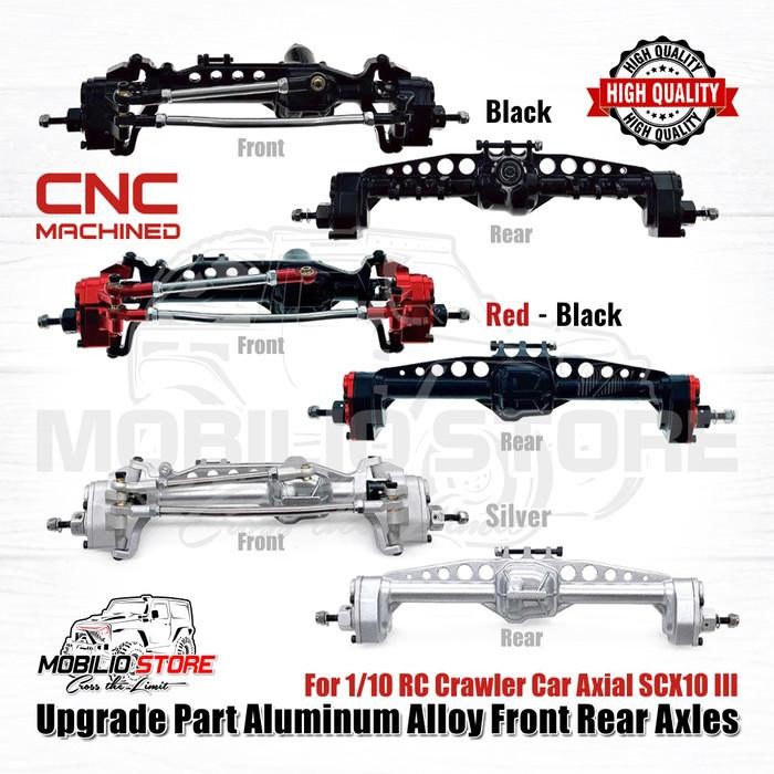 Stok Baru Upgrade Part Metal Front Rear Axles Gardan Portal 1/10 RC Axial SCX10