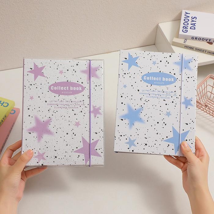

SHINSDAY COVER BINDER A5 6 RINGS STARS COMPOSITION Y2K ALBUM KPOP HARD COVER KARTON A5 6 RINGS KODE