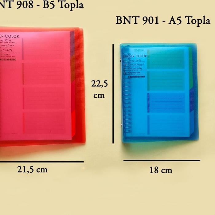 

TOPLA COLOR BINDER NOTE BUKU TEMPAT FILE LOOSE LEAF BESAR KECIL KODE 352