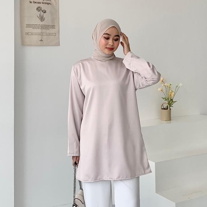 Inner Satin Tunik / Inner Atasan Satin / Inner Tunik