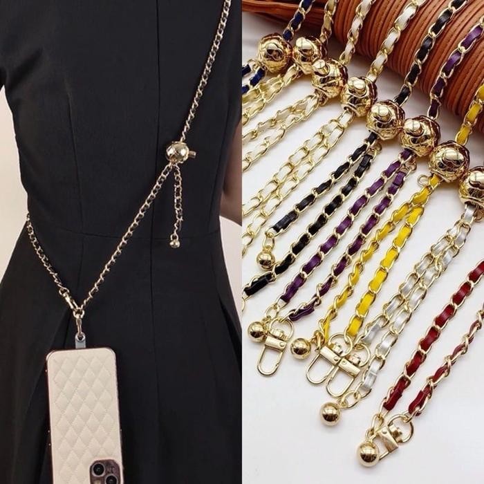 Kaisar.store5 JRYU Tali Rantai Panjang Gantungan HP Gantugan tas