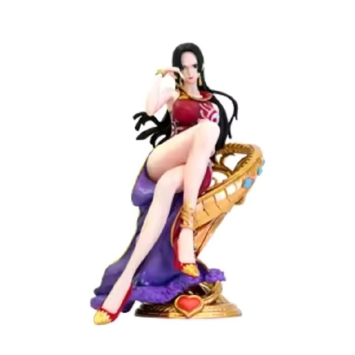 Action Figure Boa Hancock Merah Duduk Dikursi Besar Best Seller