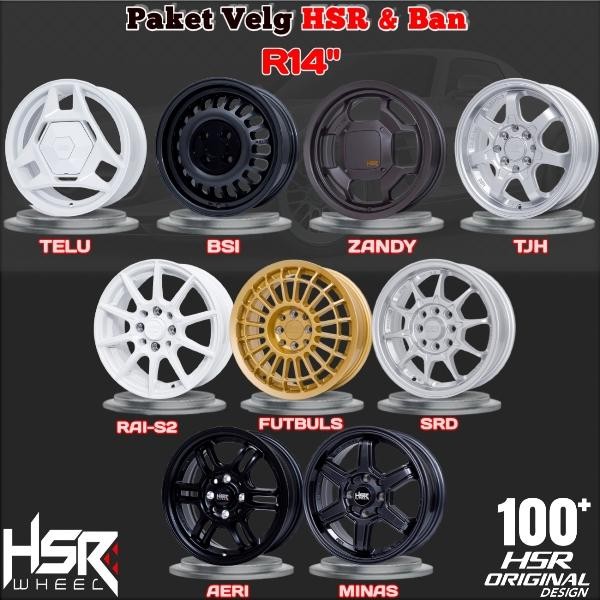 Paket Velg HSR Dan Ban Ring 14 Bisa Buat Brio, Agya, Ayla, Calya, Sigra, Picanto