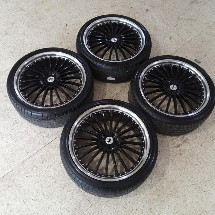velg mobil bekas Alphard, Velfire, CRV, hsr R22 pcd 5x114 + ban 265 35