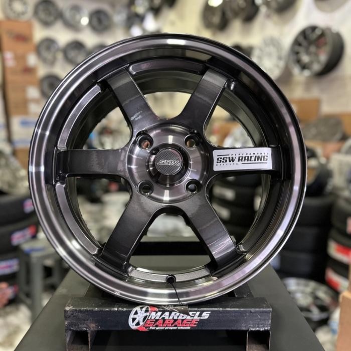 TE37 R16 PCD 4X114 BY SSW MADE IN THAILAND GREY
