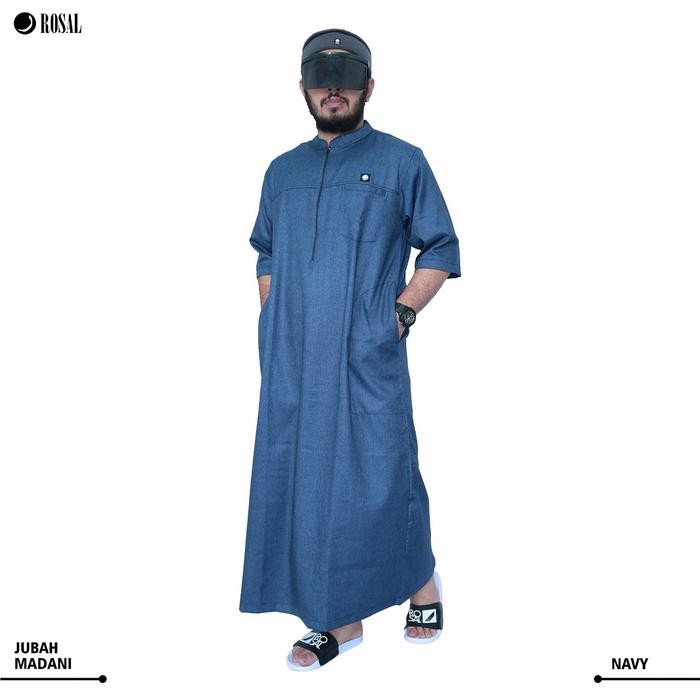 Rosal Jubah Pria Gamis Pria, Jubah Madani Premium - Katun Madinah
