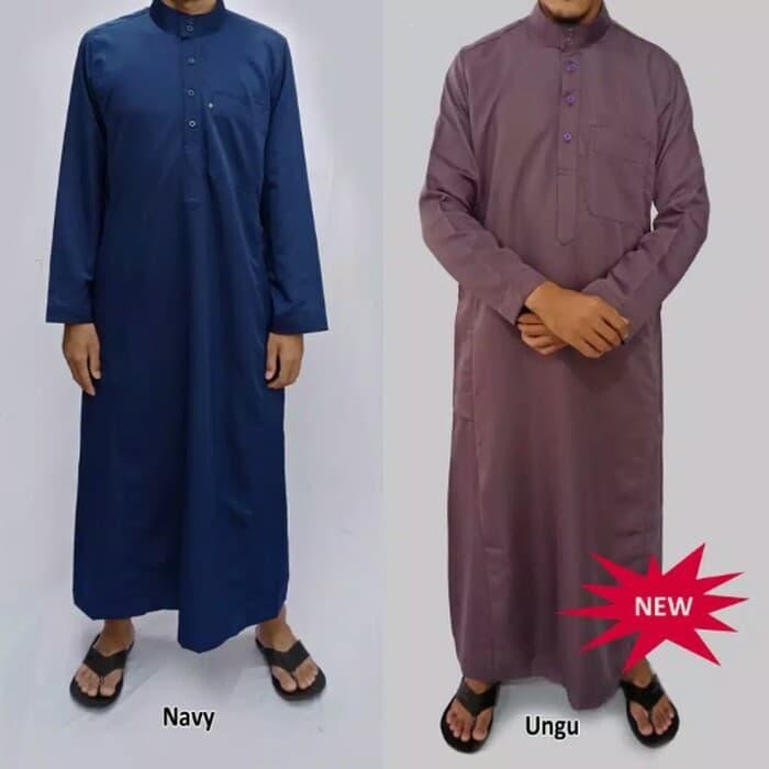 Jubah Saudi Style Gamis Pria Dewasa Jumbo Xl-Xxl