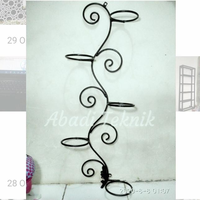 rak pot bunga balkon gantung standing tanaman