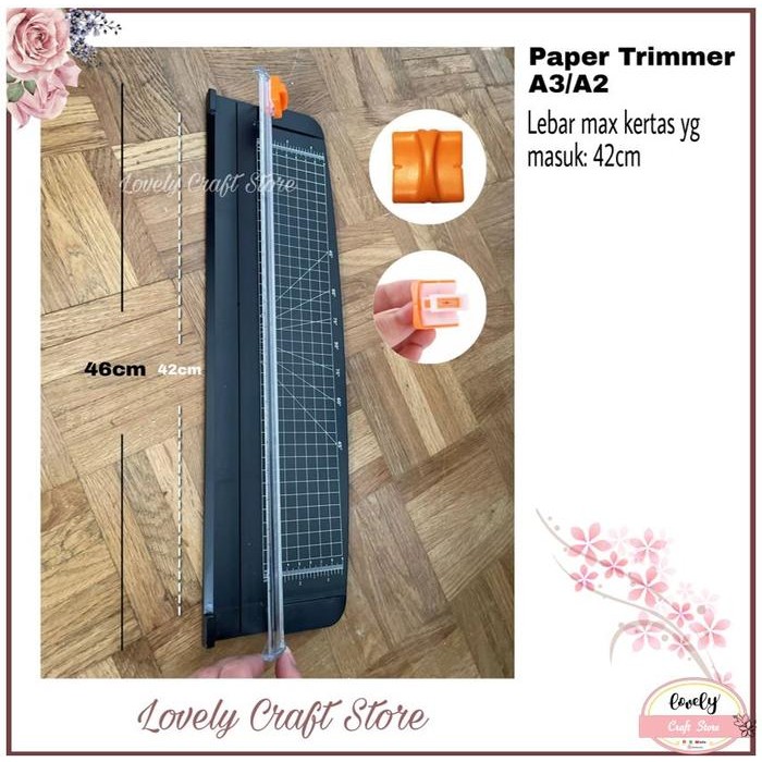 

LovelyCraft A5/A4/A3/F4 Paper Trimmer Pemotong Kertas max lebar kertas 42cm (A2 posisi pendek)