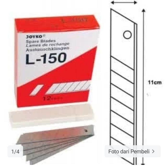 

Joyko Isi Cuter Joyko L-150 {12 Tube} 1tube Isi 5 Pcs Lame Rechange 11cm untuk L