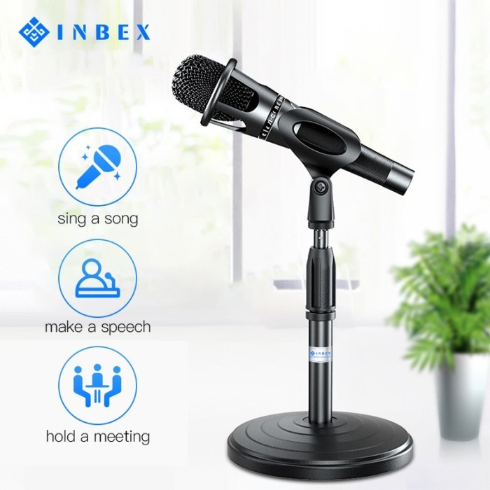 (Expert) Stand Mic Holder Meja Dudukan Tiang Mount Mikrofon Microphone