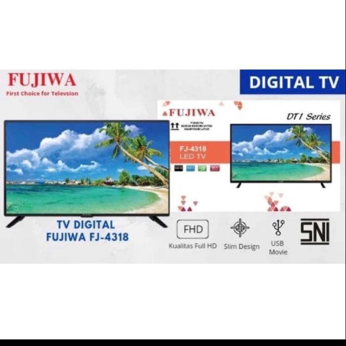 LED TV DIGITAL 43" INCH FUJIWA NONTON SIARAN DIGITAL/TANPA SET TOP BOX