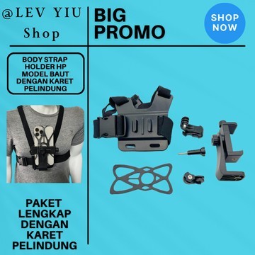 (Expert) Body Strap Holder Hp Di Dada Motovlog Smartphone Mounting Holder Dada