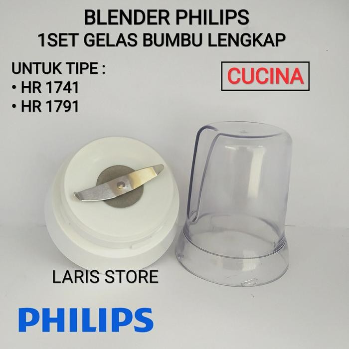 BEST PRODUCT Gelas Bumbu + Pisau Blender Philips Cucina 1set HR 1741 1791