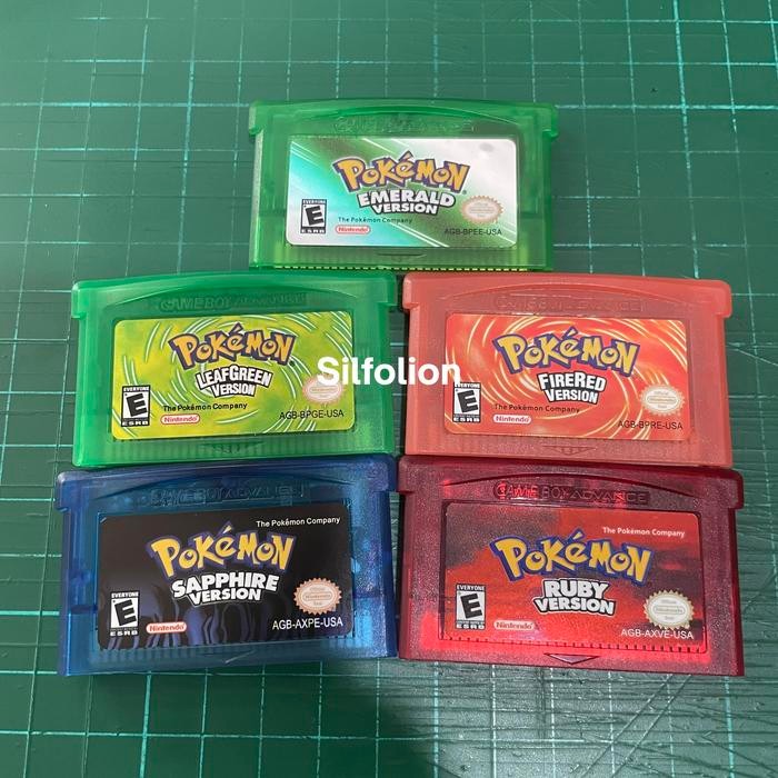 Pokemon Emerald Ruby Sapphire Fire Red Leaf Green Gameboy GBA Nintendo
