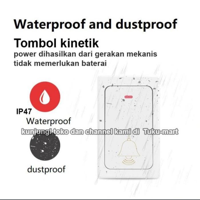 Tombol Bel Rumah Pintu Kinetik