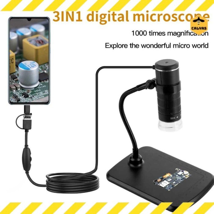 

Ready Stock Mikroskop Digital Usb Android Hd 1000X Magnification Microscope