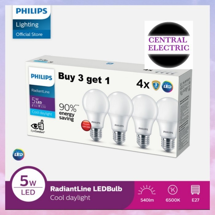 Philips led 5watt putih/philips led/philips led 5w multipack