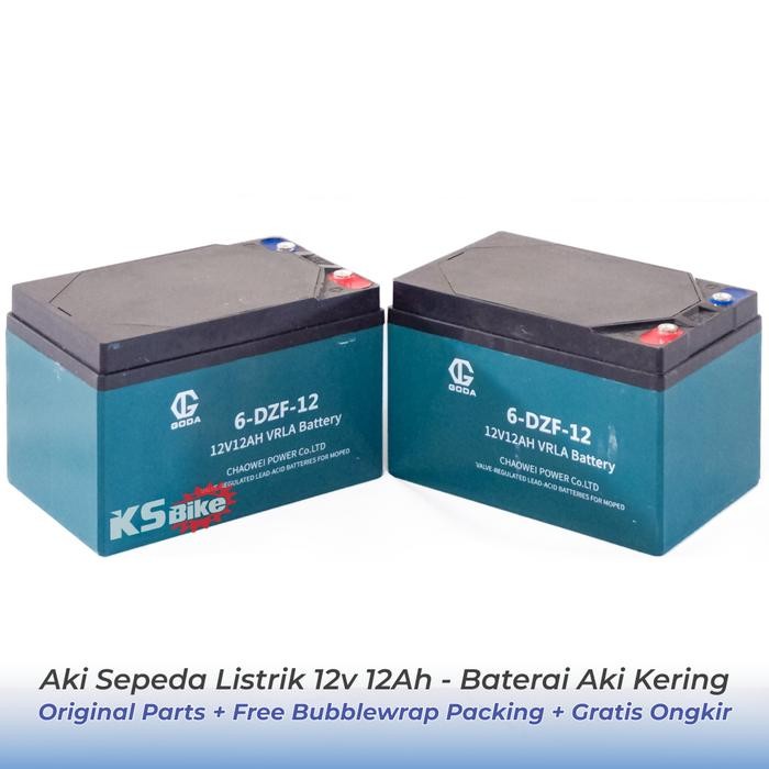 Aki Sepeda Listrik GODA 12V 12Ah Baterai Aki Kering Accu Selis EXOTIC
