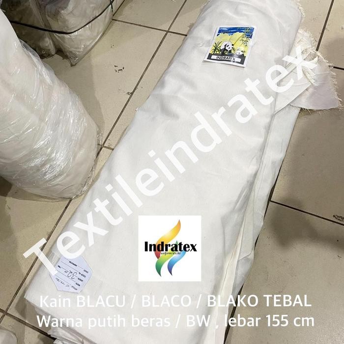 Terlaris ( Per 1 Roll ) Kain Belacu Blacu Blako Tebal Rollan Lebar 155 Cm Calico Fabric Warna Putih
