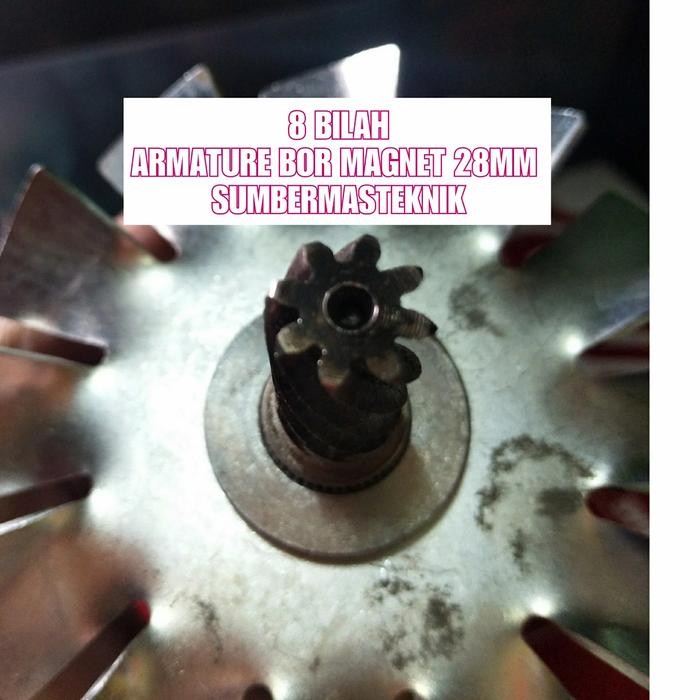 PREMIUM armature bor magnet 28mm bilah 8 armature bor magnet merk leopard 28mm