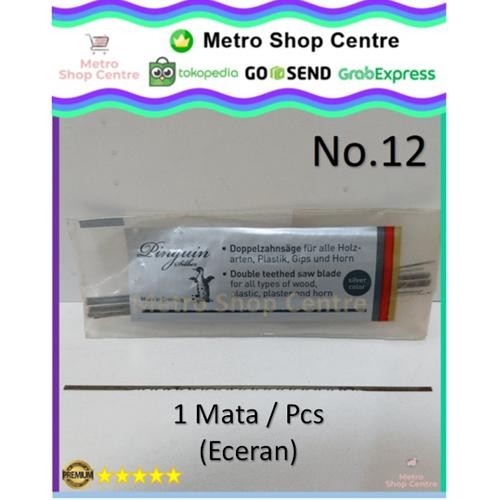 PREMIUM Pinguin - Mata Gergaji Ukir Triplek / Akrilik No.12 Eceran (1 Pcs)
