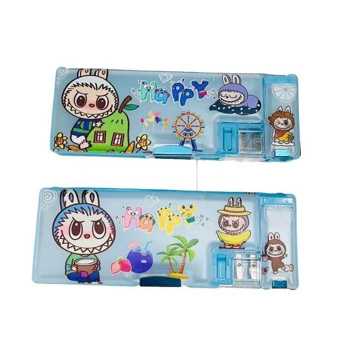 

Tempat Pencil Magnet Labubu Kotak Pensil 2 Sisi Set Rautan ationery