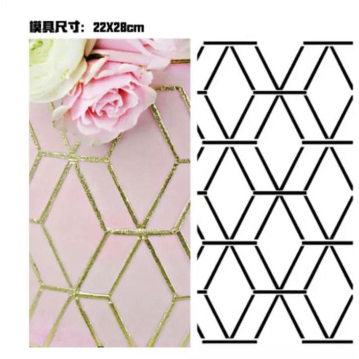 

CAKE STENCILS LACE PATTERN STENCIL CAKE DEKORASI KUE HEXA SIZE MEDIUM