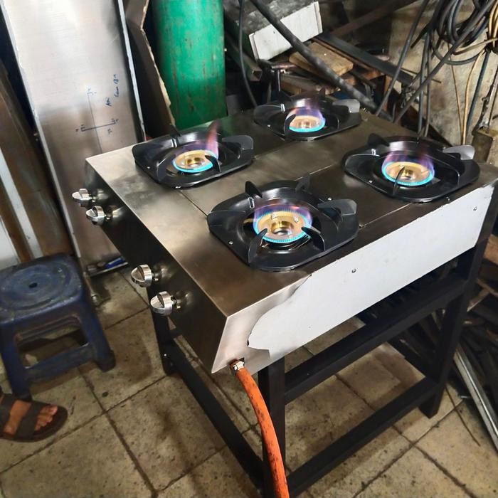 Kompor Gas 4 Tungku Stainless