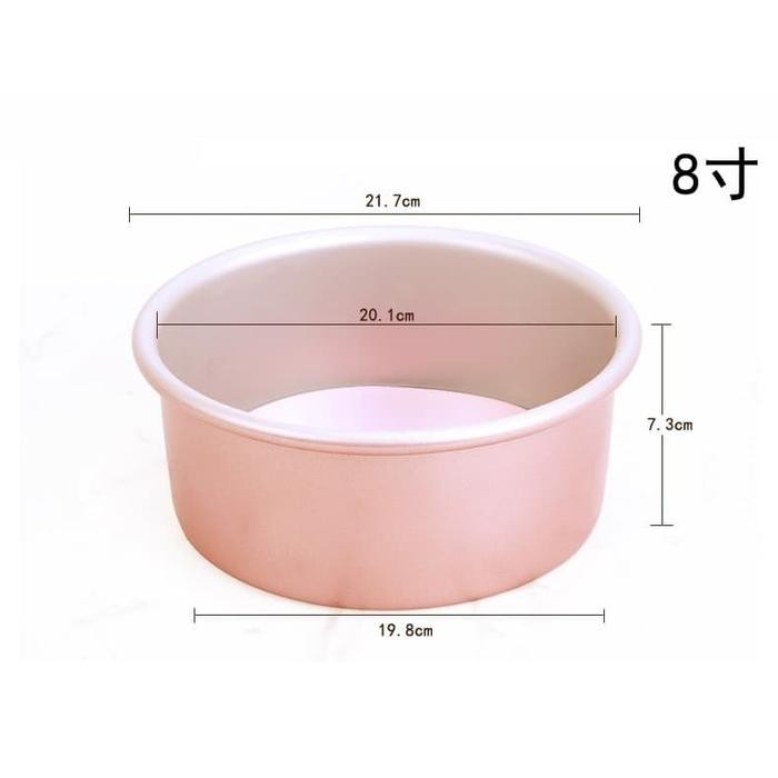 

Non Stick Pink 8" Round Bulat Cake Pan Removable Bottom 20 Cm Kue Tart Gratis Ongkir