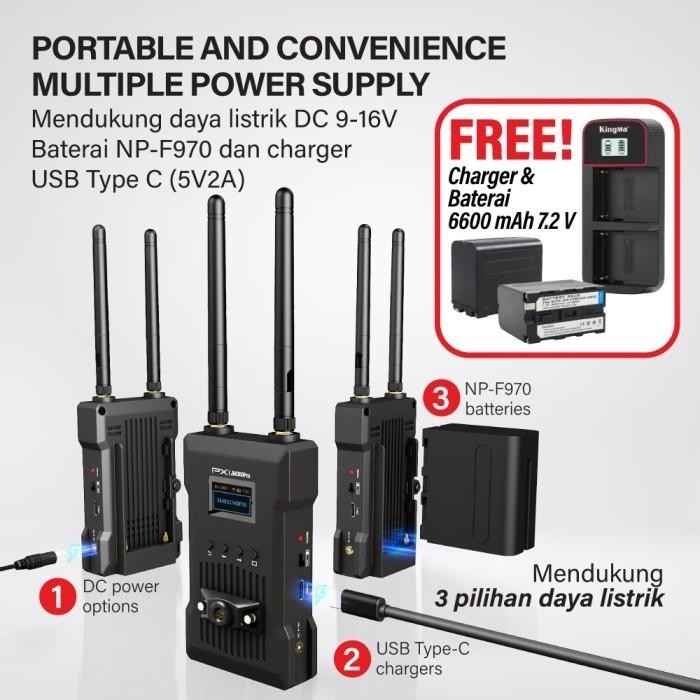 PX JM300 PRO WIRELESS VIDEO TRANSMITER RECEIVER SISTEM KAMERA JM300PRO