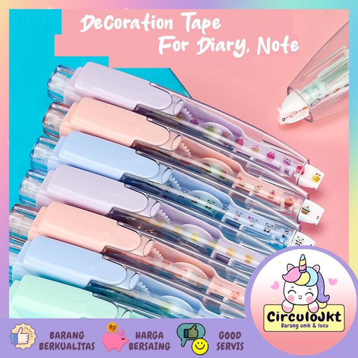 

DTape TIP EX Dekorasi JURNAL LUCU Correction Tape For DIY Dekorasi Jurnal Tape