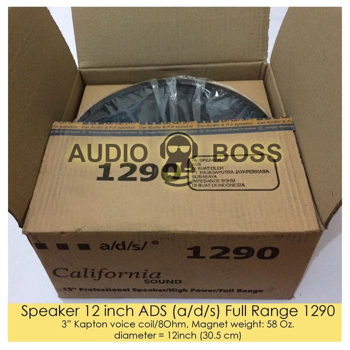 Speaker Ads Full Range 12 In 1290 - Speaker Ads 12" Full Range 1290