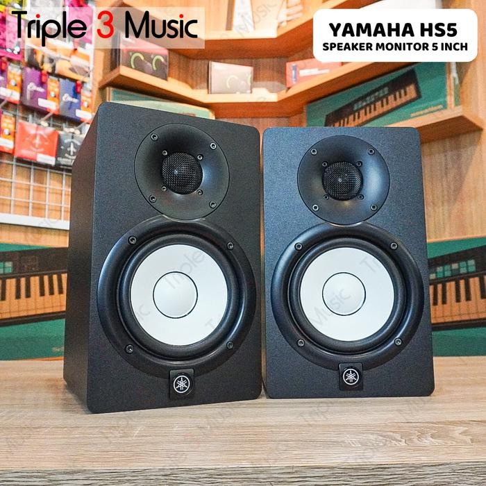 Yamaha Hs5 Hs 5 Studio Monitor Speaker Flat Tripleusic Bandung - Hitam