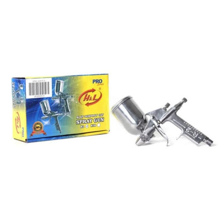 SPRAY GUN H&L PRO R2 TABUNG ATAS SPRAYGUN CAT PAINT AIR BRUSH HL