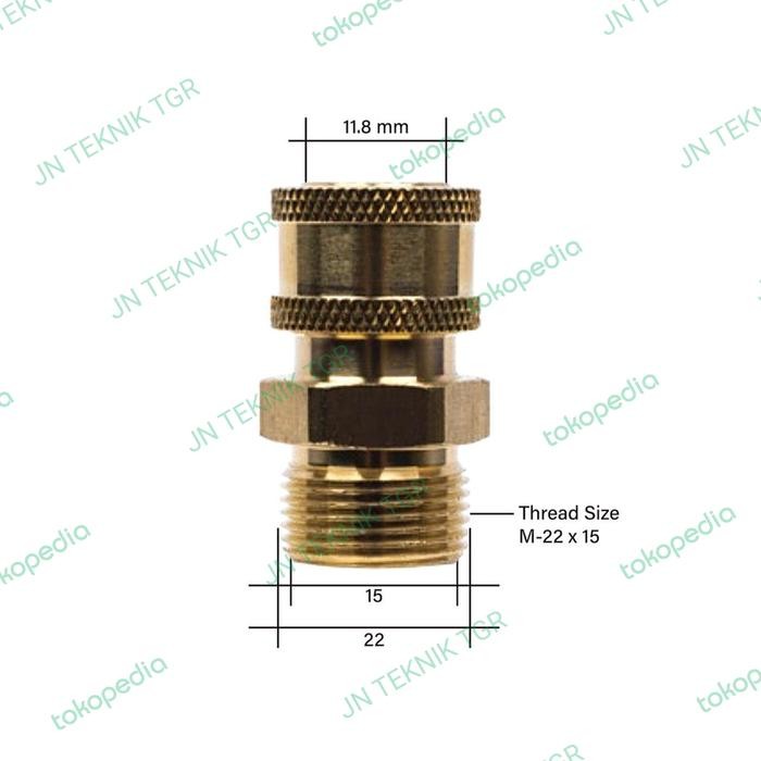 QUICK RELEASE COUPLING ADAPTOR JET CLEANER M22 15