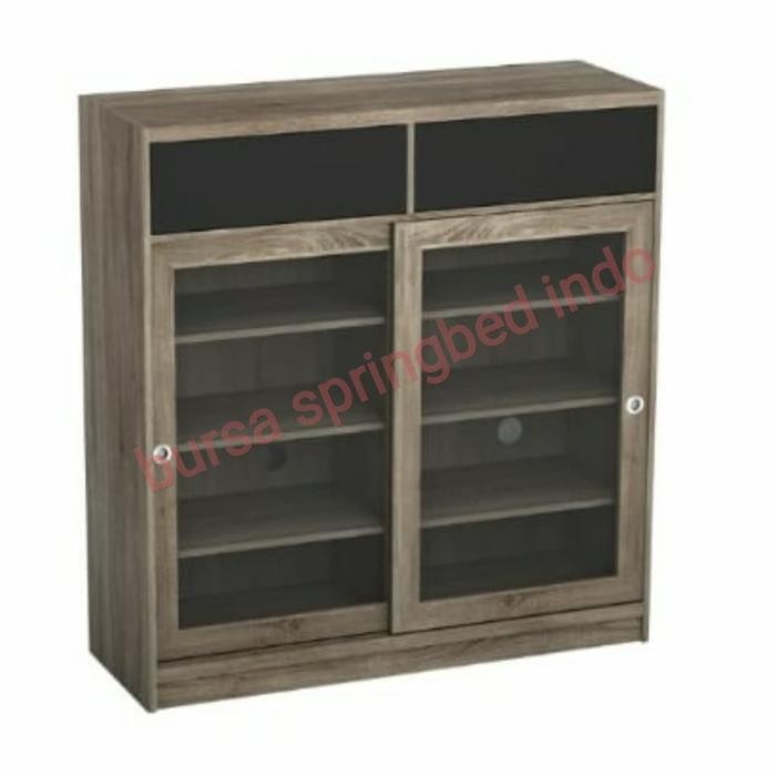 lemari sepatu / rak sepatu pintu sliding kaca