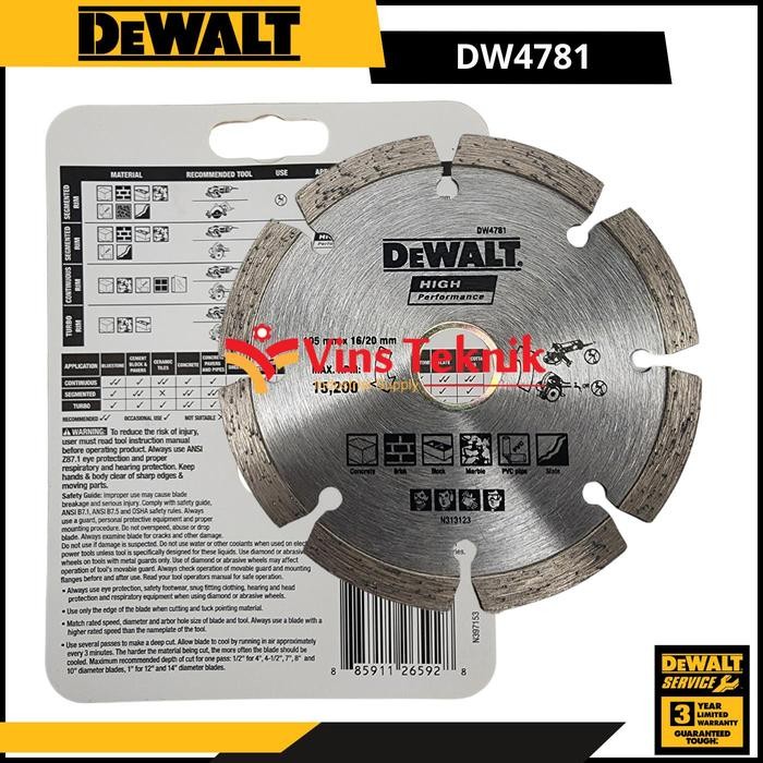 Mata potong keramik batu gerinda Diamond blade DW 4781 DEWALT DW4781
