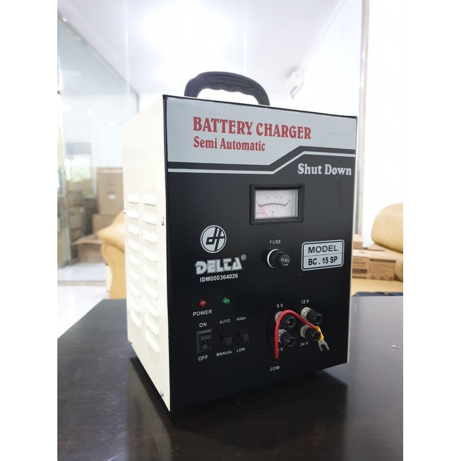 BATTERY CHARGER ACCU/CAS AKI DELTA BC 15 SP - CAS AKI SEMI OTOMATIS BEST SELLER